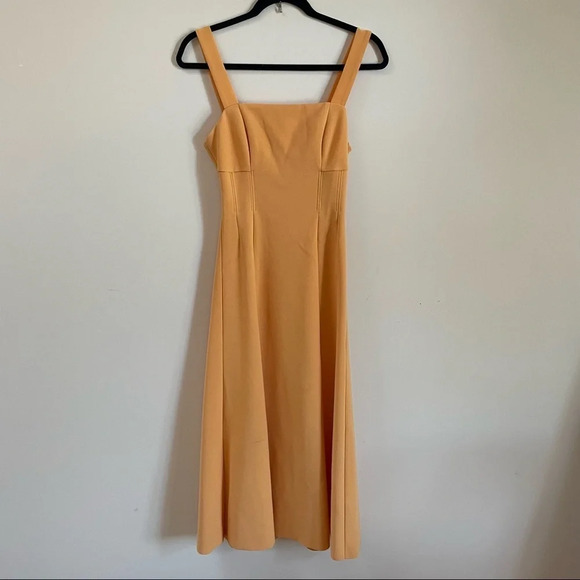 Finders Keepers‎ cantaloupe orange stretch A-line cocktail  dress - Picture 5 of 5